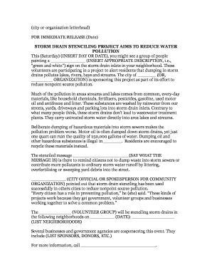 Storm Drain Stenciling Project Notice