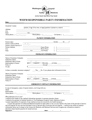Patient Information and Insurance Form