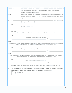 Queensland Enduring Power of Attorney Long Form