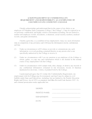 Columbus State Community College New Hire Forms
