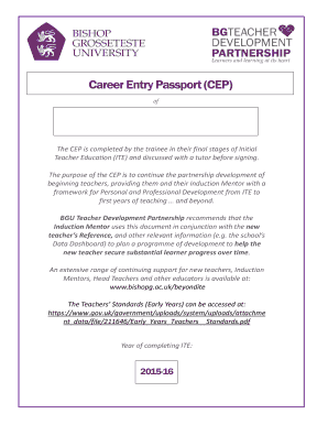 Career Entry Passport (CEP) Form
