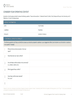 Community Engagement Context Assessment Form