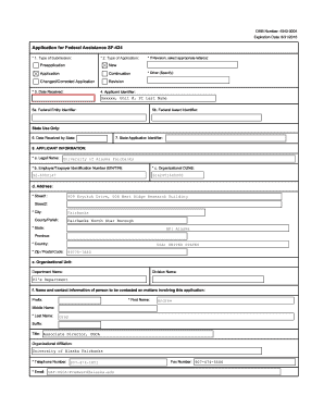Application for Federal Assistance SF-424