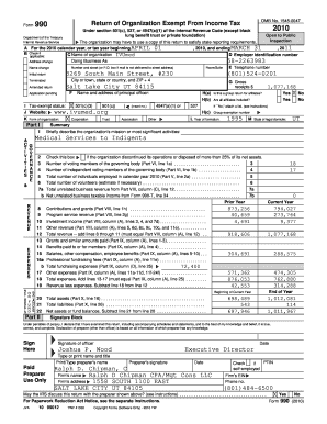 Form 990 Tax Exemption Application