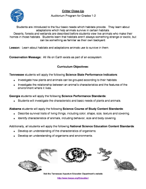 Critter Close-Up Activity Sheet