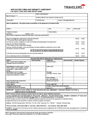 Equity Edge New Home Deposit Bond Application