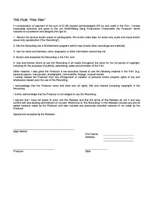 Film Release Form
