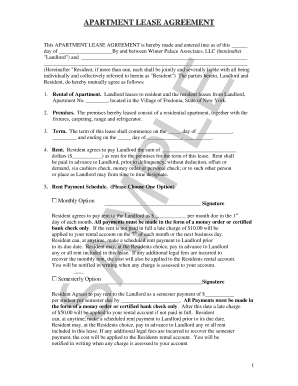 Apartment Lease Agreement