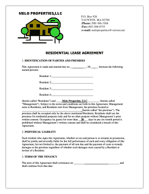 Residential Lease Agreement