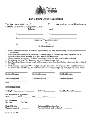 Long-Term Guest Agreement