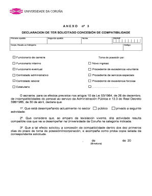 DECLARACION DE TER SOLICITADO CONCESIÓN DE COMPATIBILIDADE