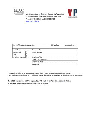 Montgomery County Chamber Community Foundation Donation Form