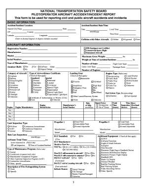 Pilot Operator Aircraft Accident Incident Report