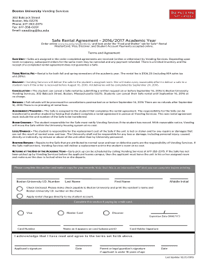 Boston University Safe Rental Agreement