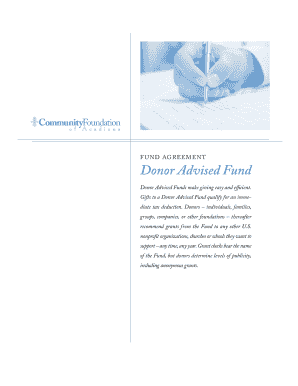 Donor Advised Fund Agreement