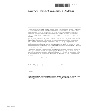 New York Producer Compensation Disclosure