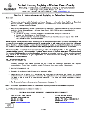 Central Housing Registry Application