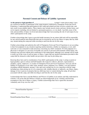 Parental Consent and Release of Liability Agreement