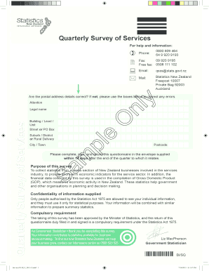 Quarterly Survey of Services