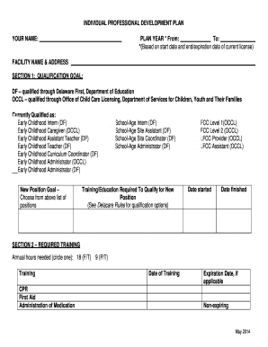 Individual Professional Development Plan