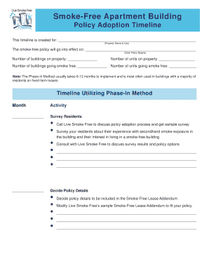 Policy Timeline Template Phase Inindd