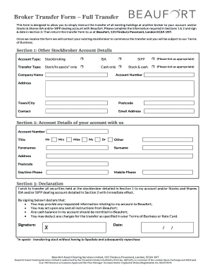 Broker Transfer Form