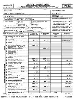 Form 990-PF 2013