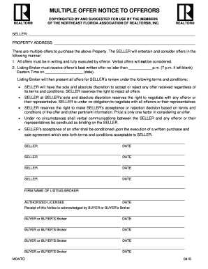 Multiple offer bnoticeb to offerors - NEFARcom