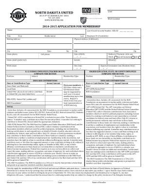 North Dakota United Membership Application