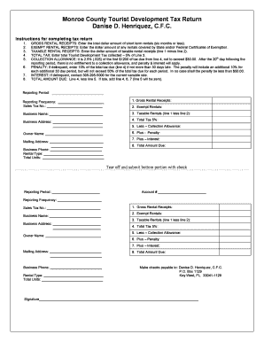 monroe county florida tourist development tax