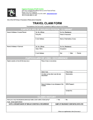 Travel Claim Form