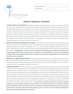 South Denver Neurosurgery Medical Treatment Consent