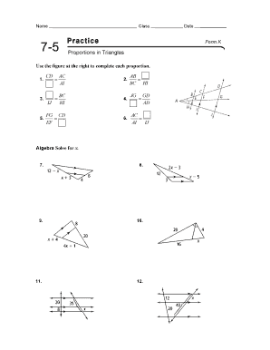 7-5 Practice Form K