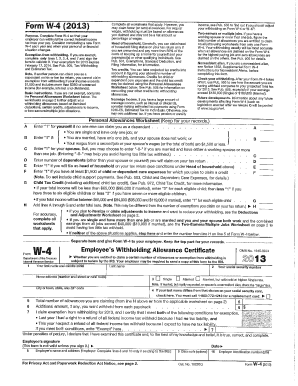 IRS Form W-4 (2013)