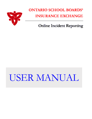 Ontario School Boards' Incident Report Form