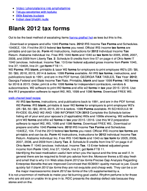 blank 2012 tax forms
