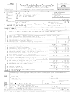 Form 990 2009 Tax Return