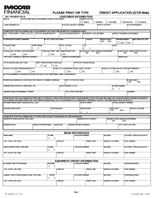 Credit Application Form