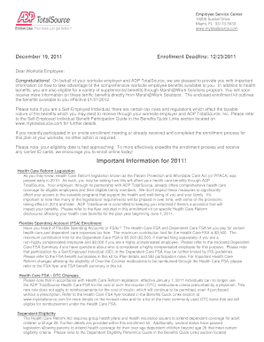 ADP TotalSource Employee Benefits Enrollment Form