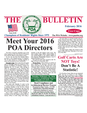 POA Membership Application Form