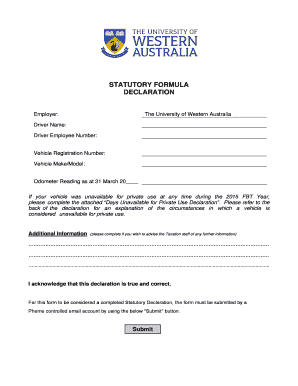 Fillable Online finserv uwa edu STATUTORY FORMULA DECLARATION ...