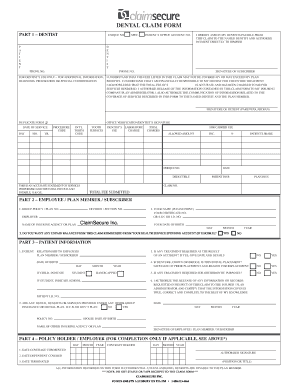 Dental Claim Form