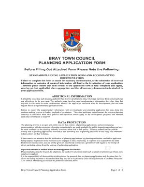 Bray Town Council Planning Application Form