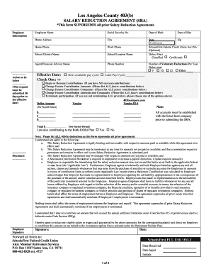 Los Angeles County 403(b) Salary Reduction Agreement