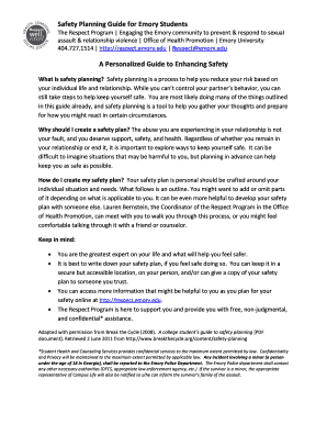 Safety Planning Guide for Emory Students