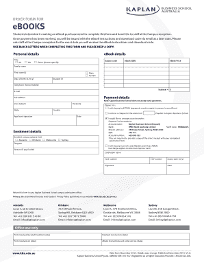 eBook Purchase Order Form