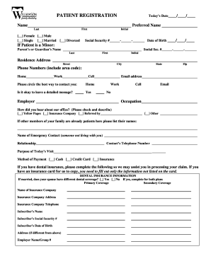 Patient Registration Form