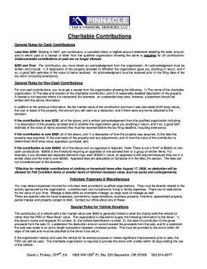 US Charitable Contribution Form