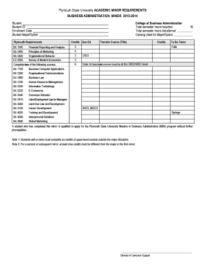 businessadminminor.doc - plymouth