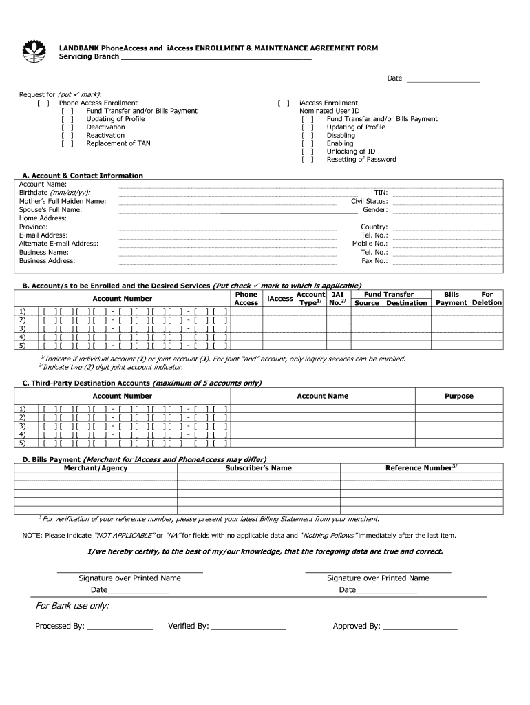 iaccess fund transfer form